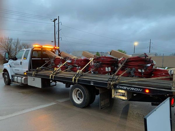 work truck out for delivery